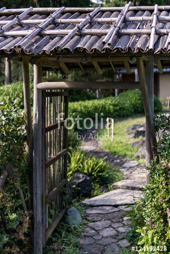 Entrance of a japanese garden Entrance of a japanese garden