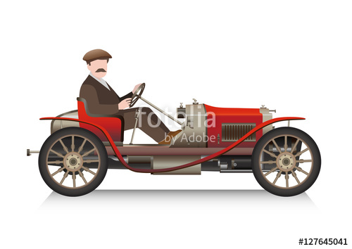 gentleman driving an old sport car gentleman driving an old sport car