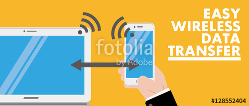 wireless data transfer banner vector wireless data transfer banner vector