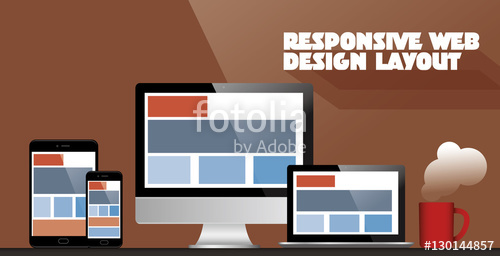 Fully responsive web design in electronic devices vector Fully responsive web design in electronic devices vector