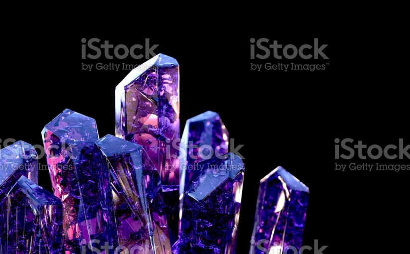 gemstones isolated on black 3D computer generated image